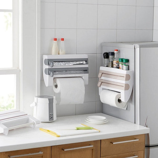 Kitchen Roll Holder Dispenser 4-In-1